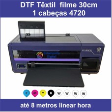 Impressora DTF W30-1wf industrial com 1 cabeça de impressão 4720
