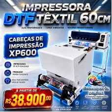 Impressora DTF W60 com 2 cabeças de impressão XP600