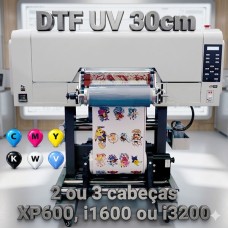 Impressora DTF-UV P30 com cabeças XP600, i1600 ou i3200