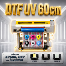 Impressora DTF UV 60cm cabeça XP600, DX7 ou i3200hd
