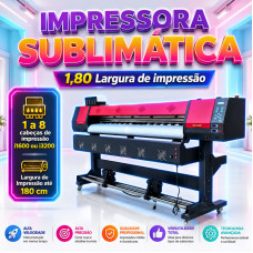Impressora Sublimática 1,80 m  com 1 a 8 cabeças de impressão