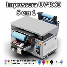 Impressora UV 4060 hibrida >> Mesa + rolo a rolo + UV DTF + cilindrico